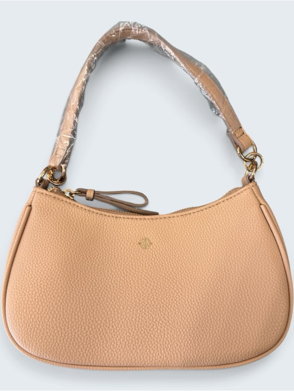 Nanette Lepore Beige Pebbled Leather Small Hand Bag NEW